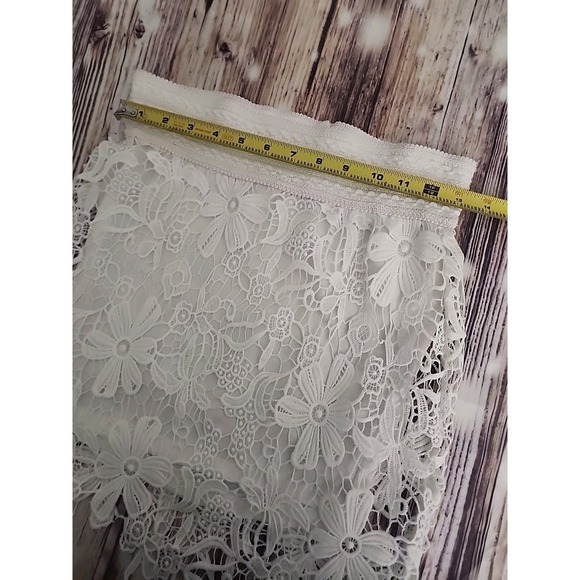 Decree‎ Crochet Skirt White Small Beach Swim Cover Up Bride Bachelorette Bridal - Picture 7 of 10